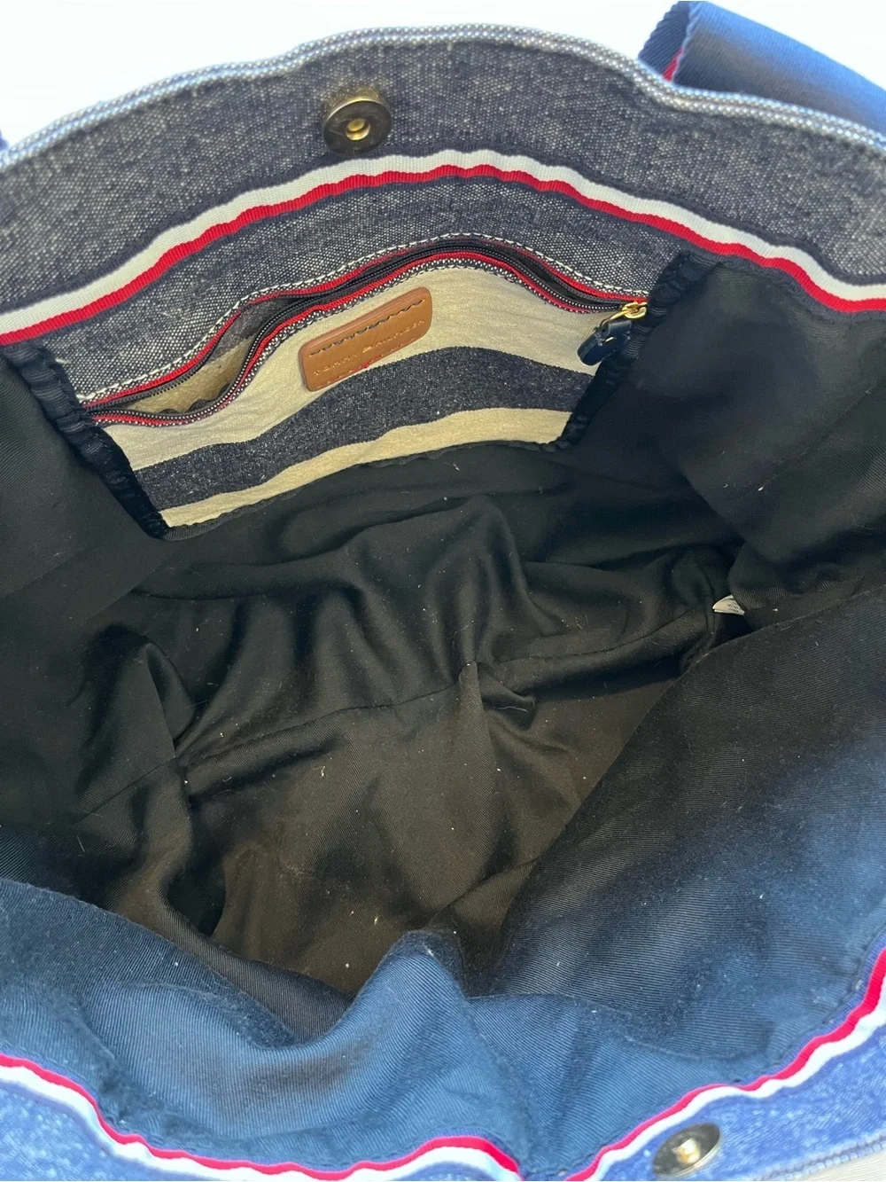 Tommy Hilfiger Tote Bag Blue Stripe Beach Bag